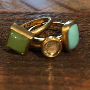 Juicy Couture. semi precious ring trio.